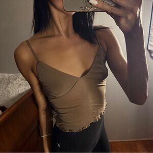 Women's Brown Spaghetti Strap Top